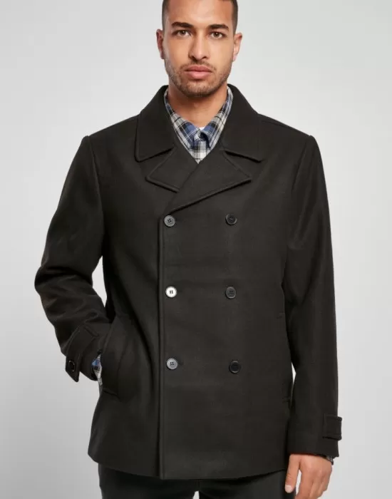 Мъжко класическо палто Urban Classics в черен цвят, Зимни якета - Hoodstyle.bg