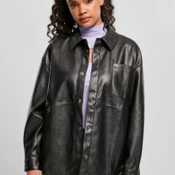 Дамска риза от изкуствена кожа Urban Classics Ladies Faux Leather Overshirt 