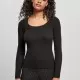 Дамски пуловер в черен цвят Urban Classics Ladies Wide Neckline Sweater, Блузи - Hoodstyle.bg