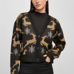Дамска коледна жилетка в черен цвят Urban Classics 