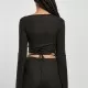 Дамска блуза в черен цвят Urban Classics Rib Wrapped Longsleeve, Блузи - Hoodstyle.bg
