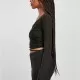 Дамска блуза в черен цвят Urban Classics Rib Wrapped Longsleeve, Блузи - Hoodstyle.bg