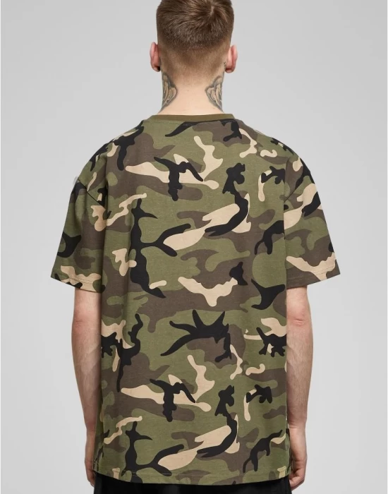 Мъжка камуфлажна тениска Oversized Camo wood, Тениски - Hoodstyle.bg