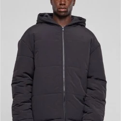 Мъжко яке в черно Urban Classics Hooded Block Puffe