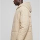 Мъжко яке в цвят пясък Urban Classics Hooded Block Puffe, Зимни якета - Hoodstyle.bg