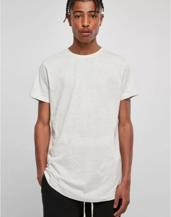 Мъжка дълга светлосива тениска Urban Classics Shaped Long lightgrey, Тениски - Hoodstyle.bg