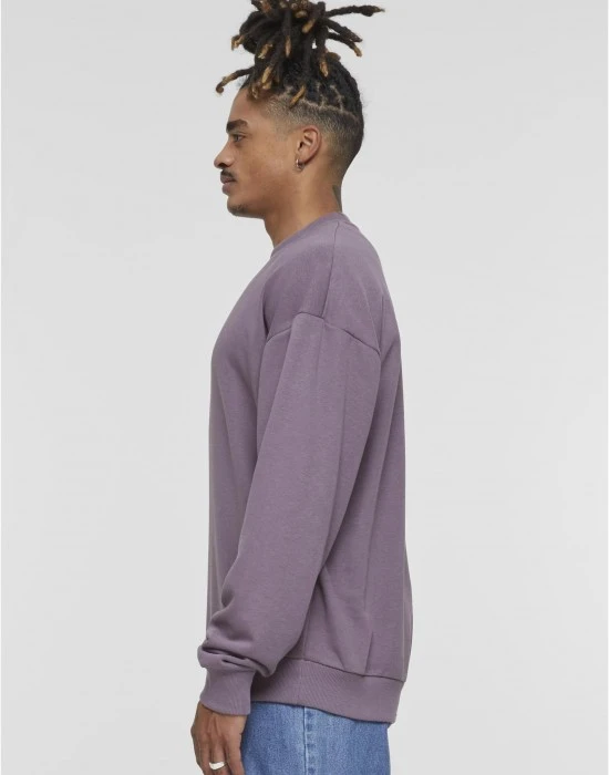 Мъжка блуза в тъмнолилаво Urban Classics Light Terry Crew, Блузи - Hoodstyle.bg