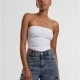 Дамски топ в бял цвят Urban Classics Ladies Knotted Bandeau, Топове - Hoodstyle.bg