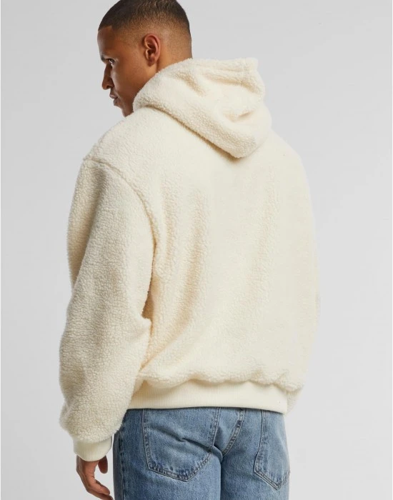Мъжки суичър в цвят пясък Urban Classics Oversized Teddy, Суичъри - Hoodstyle.bg