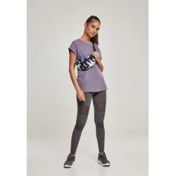 Дамска тениска в лилав цвят Urban Classics Ladies Extended Shoulder Tee dustypurple