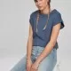 Ladies Extended Shoulder Tee vintageblue XXL