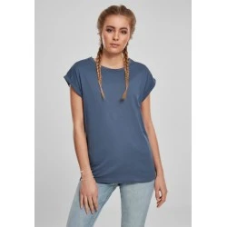 Дамска тениска в син цвят Urban Classics Ladies Extended Shoulder Tee vintageblue 