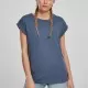 Ladies Extended Shoulder Tee vintageblue XXL
