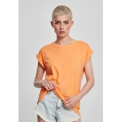 Дамска тениска в оранжев цвят Urban Classics Ladies Extended Shoulder Tee papaya 