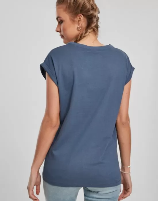 Ladies Extended Shoulder Tee vintageblue XXL