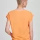Дамска тениска в оранжев цвят Urban Classics Ladies Extended Shoulder Tee papaya, Тениски - Hoodstyle.bg
