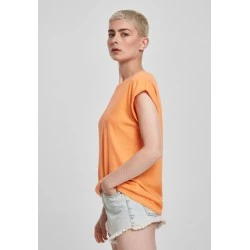 Дамска тениска в оранжев цвят Urban Classics Ladies Extended Shoulder Tee papaya 