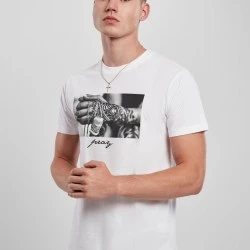 Мъжка бяла тениска Mister Tee Pray 2.0