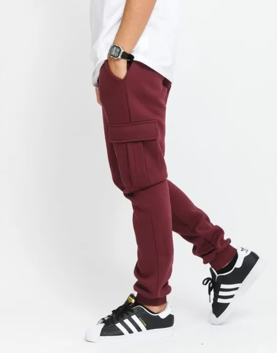 Мъжко карго долнище в тъмночервен цвят Urban Classics, Долнища - Hoodstyle.bg