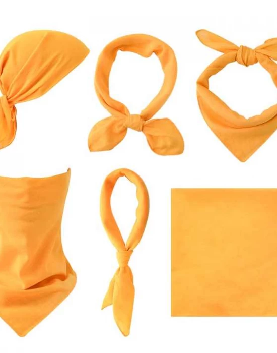 Бандана кърпа за глава Bandana Blank изчистена в тъмножълт цвят, Бандани кърпи - Hoodstyle.bg