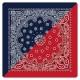 Кърпа за глава бандана HoodStyle Bandana двуцветна - тъмносиньо-червено, Бандани кърпи - Hoodstyle.bg