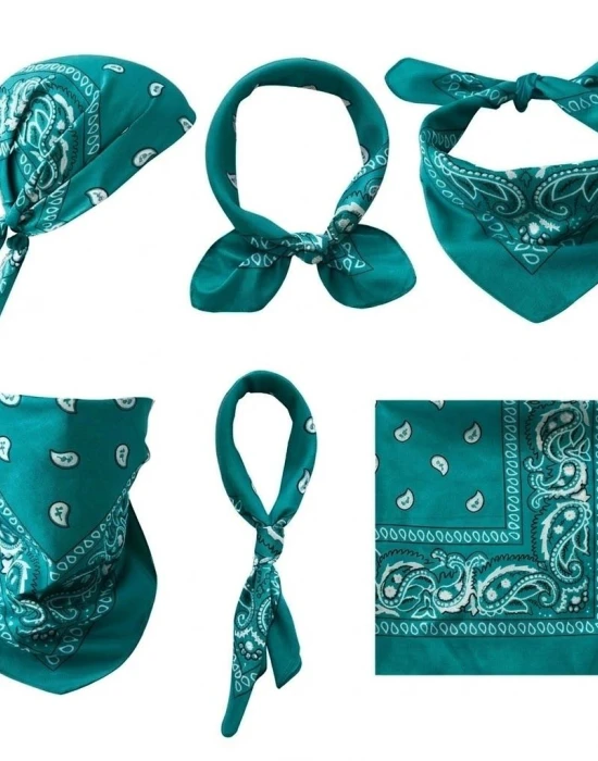 Кърпа за глава бандана HoodStyle Bandana в тюркоазено зелен цвят, Бандани кърпи - Hoodstyle.bg