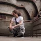 Мъжки карго панталони в сив камуфлаж Brandit Pure Vintage, Панталони - Hoodstyle.bg