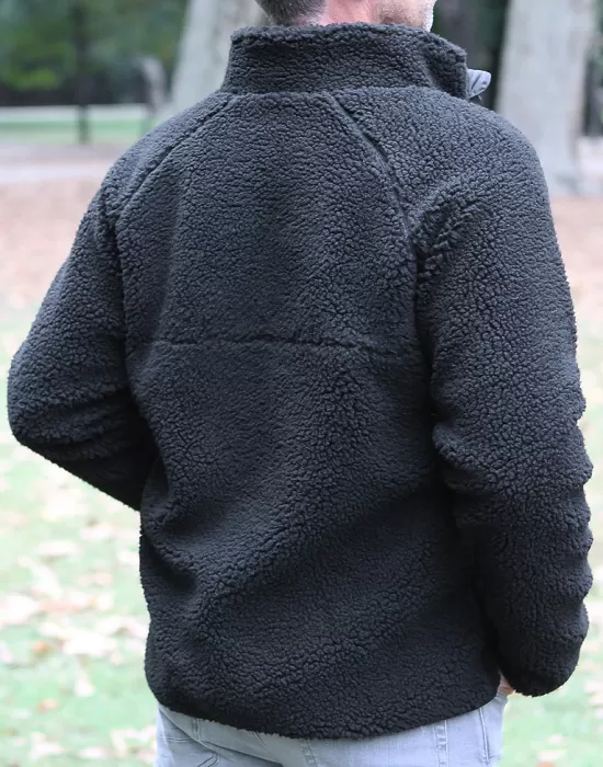 Мъжко яке от плюшен полар в черно Brandit, Зимни якета - Hoodstyle.bg