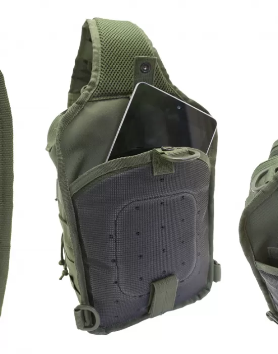 Функционална чанта в тъмнозелен цвят Brandit US Cooper Sling Pack Medium, Чанти - Hoodstyle.bg