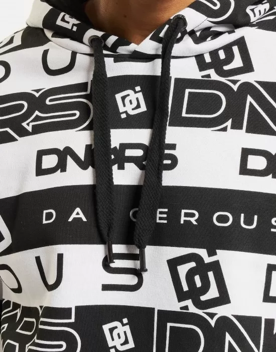 Мъжки анцуг в черно и бяло Dangerous DNGRS Oversized, Анцузи - Hoodstyle.bg