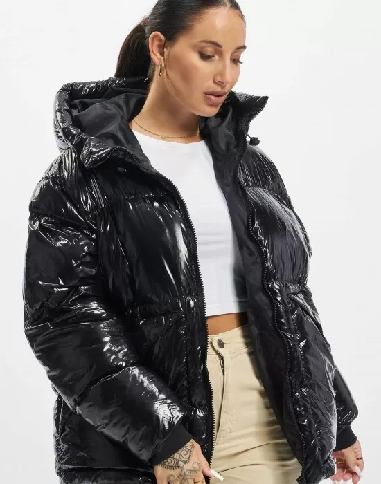 Зимно широко яке в черен цвят UNISEX DEF Jacket Shiny, Мъже - Hoodstyle.bg