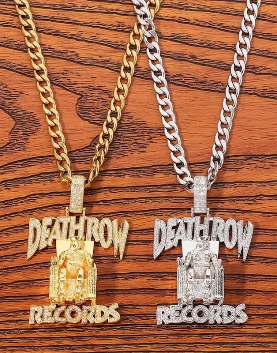 Death Row Records медальон в цвят злато, Аксесоари - Hoodstyle.bg