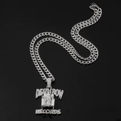 Death Row Records медальон в цвят сребро