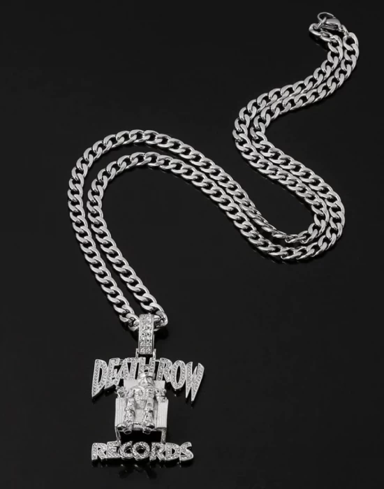 Death Row Records медальон в цвят сребро, Аксесоари - Hoodstyle.bg