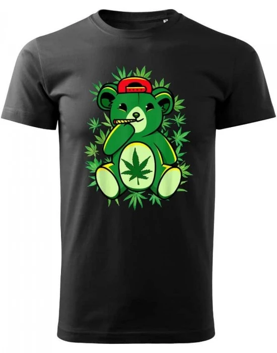 Тениска Bear Smoking Weed, Мъже - Hoodstyle.bg