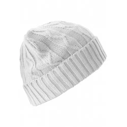 Бийни шапка в бял цвят MSTRDS Beanie Cable Flap