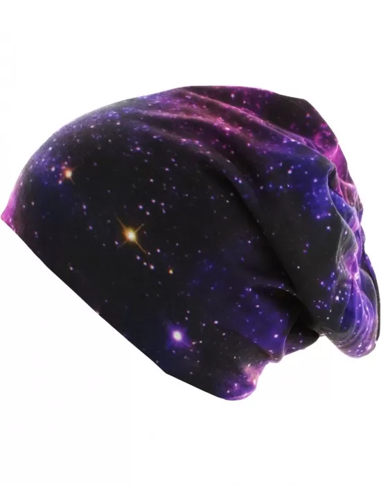 Бийни шапка с две лица MSTRDS Printed Jersey Beanie звезден небосклон, Шапки бийнита - Hoodstyle.bg