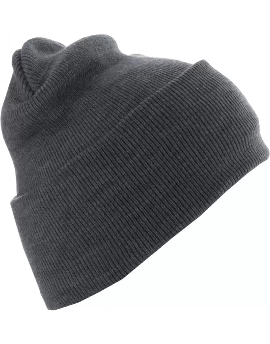 Бийни шапка в тъмносив цвят MSTRDS Beanie Basic Flap Long Version h.grey, Шапки бийнита - Hoodstyle.bg