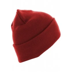 Бийни шапка в червен цвят MSTRDS Beanie Basic Flap Long Version 