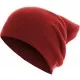 Бийни шапка в червен цвят MSTRDS Beanie Basic Flap Long Version, Шапки бийнита - Hoodstyle.bg