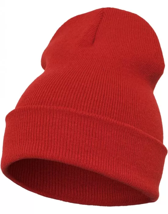 Шапка бийни в червен цвят Heavyweight Long Beanie, Шапки бийнита - Hoodstyle.bg