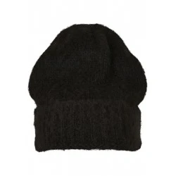 Шапка бийни в черен цвят Acrylic Angora Beanie 