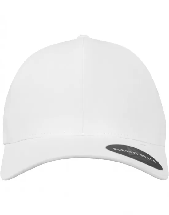 Шапка с козирка в бяло Flexfit Delta, Шапки с козирка - Hoodstyle.bg