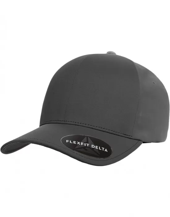 Шапка с козирка в тъмносиво Flexfit Delta, Шапки с козирка - Hoodstyle.bg