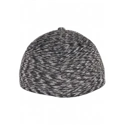 Шапка с козирка в черен меланж FLEXFIT DELTA UNIPANEL CAP melange black 