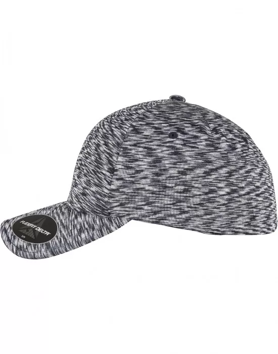 Шапка с козирка в тъмносин меланж FLEXFIT DELTA UNIPANEL CAP melange navy, Шапки с козирка - Hoodstyle.bg