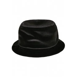 Кадифена шапка идиотка в черен цвят Velvet Bucket Hat 