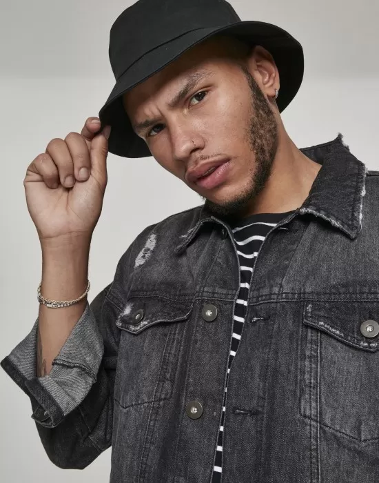 Шапка идиотка в черно Flexfit Cotton Twill Bucket Hat, Идиотки - Hoodstyle.bg