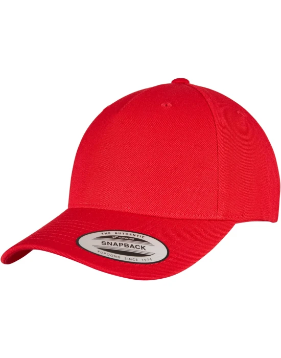 YP CLASSICS 5-PANEL PREMIUM CURVED VISOR SNAPBACK CAP red one size