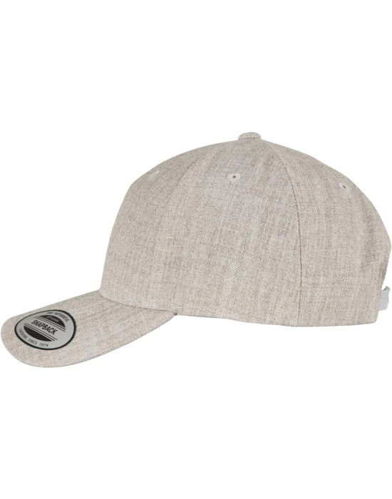 YP CLASSICS 5-PANEL PREMIUM CURVED VISOR SNAPBACK CAP heather grey one size